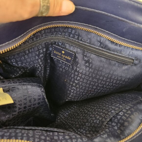 Nwot Kate Spade NY Jana Blue Sapphire Tote Bag Purse - Picture 11 of 13